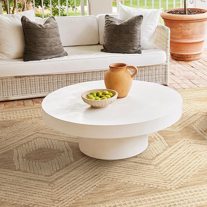 Nuloom Ranya Light Brown/Ivory, 9' 6" x 12', Tribal Geometric, Soft and Cozy, High Traffic, Stain Resistant, Easy Clean, Durable Area Rug for Indoor/Outdoor Patio, Deck, Porch, Garden, Courtyard