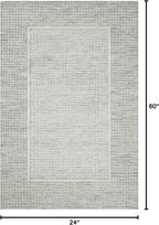 Loloi Chris Loves Julia Briggs Collection, Mist & Ivory, 2'-0" x 5'-0" Accent Rug – Minimal Gritted Design Area Rugs for Living Room Bedroom Entryway & Hallway No Shed High Traffic Home Decor Rug