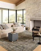 Loloi Amber Lewis Morgan Collection MOG-05 Spice/Lagoon 5'-0" x 7'-0" 38" Thick Area Rug feat. CloudPile, Neutral, Room Décor, Vintage Inspired, Livingroom, Bedroom, Dining Area