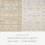 Loloi Angela Rose Rivers Collection RIV-04 Natural/Ivory 5'-0" x 7'-6" Reversible Area Rug