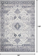Loloi Skye Collection SKY-02 Silver/Grey 7' x 9' Oval Area Rug
