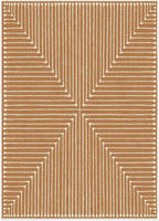 RUGGABLE x Jonathan Adler Machine Washable Modern Area Rug – Inkdrop Copper 5x7, Stain-Resistant, Non-Slip – Medium Rugs for Living Room, Bedroom, Hallway, Entryway & Office–with Standard Pad
