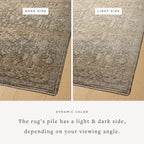 Loloi Magnolia Home by Joanna Gaines Junie Collection JUE-02 Moss/Natural 2'-0" x 3'-0", .38" Pile Height, Accent Rug
