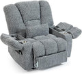 Big Man Recliner 500lbs Power Lift Recliner Chair for Big Tall Elderly Adults Oversized Lay Flat Lift Recliner with Extended Footrest,Heat Massage,Flip Arm Storage Cup Holders,USB Type C