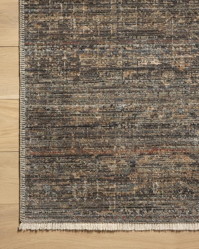 Loloi Amber Lewis Molly Collection MOL-05 Lagoon/Natural 6'-7" x 9'-2" Low Pile Area Rug