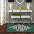 RUGGABLE x Jonathan Adler Machine Washable Modern Area Rug – Venom Emerald 4x6, Stain-Resistant, Non-Slip – Medium Rugs for Living Room, Bedroom, Hallway, Entryway & Office–with Cushioned Pad