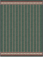 RUGGABLE x Morris & Co Machine Washable Christmas Area Rug– Fruit Stripe Spruce Green 9x12, Stain-Resistant, Non-Slip–Large Rugs for Living Room, Bedroom, Hallway, Entryway & Office–with Standard Pad