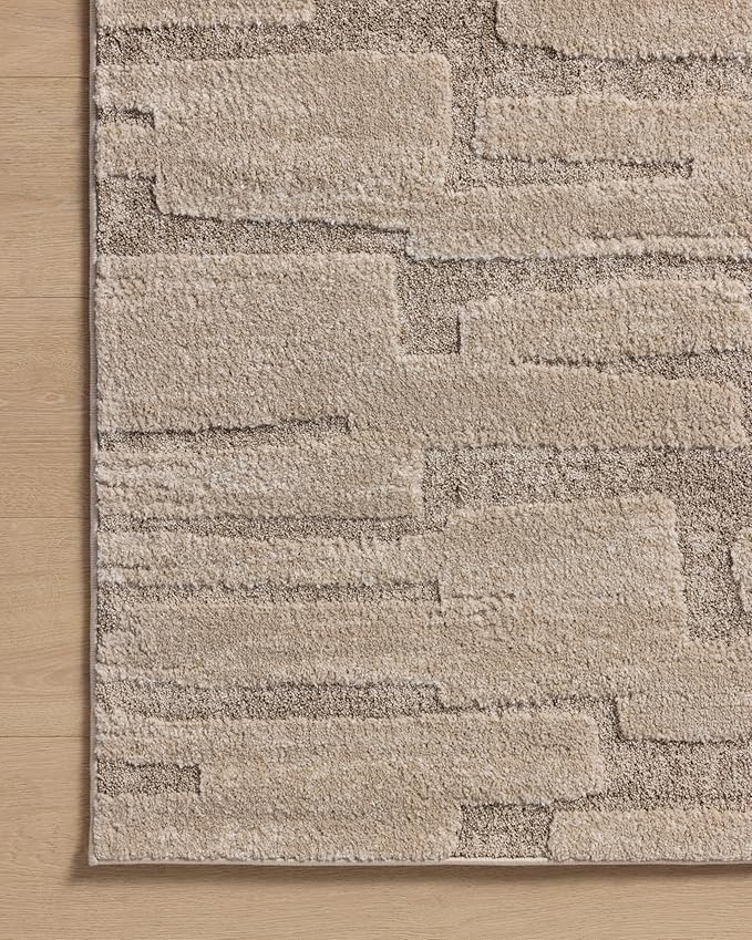Loloi Amber Lewis Monty Collection MOT-04 Taupe/Beige 4'-0" x 6'-0", .50" Pile Height, Accent Rug