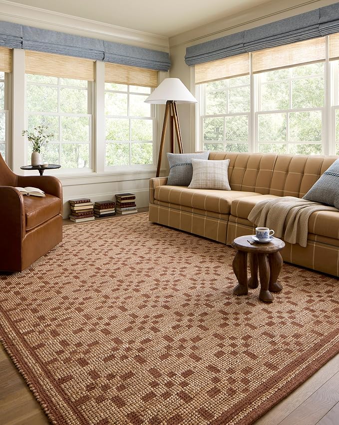 Loloi Chris Loves Julia Judy Collection JUD-07 Natural/Spice 3'-6" x 5'-6" Accent Rug