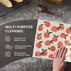 RECYCO Swedish Dishcloths for Kitchen | 4 Pack Oversized Washable Dish Rags | Large Cellulose Reusable Cleaning Paper Towels | Absorbent Counter Dish Cloth Sponge XL Kitchen Wipes, 12" L x 10" W