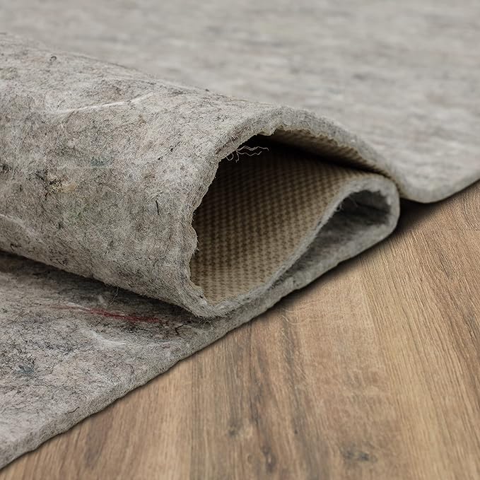 Mohawk Home 3' x 12' Non Slip Grip Rug Pad 1/4" Thick Dual Surface Felt Cushion + Rubber Gripper - Safe for All Floors
