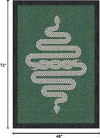 RUGGABLE x Jonathan Adler Machine Washable Modern Area Rug – Venom Emerald 4x6, Stain-Resistant, Non-Slip – Medium Rugs for Living Room, Bedroom, Hallway, Entryway & Office–with Cushioned Pad