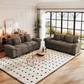 PHI VILLA Cloud Modular Couches Sets, 2 Pieces Sectional Loveseat Sofa Set, 4-Seater Comfy Couch for Living Room Apartment, Chenille Fabric, Taupe