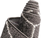 Unique Loom Trellis Frieze Collection Area Rug - Geometric (4' Square, Dark Gray/ Ivory)