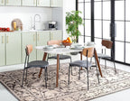 SAFAVIEH Area Rug 8x10 - Reflection Collection - Large - Dark Grey & Cream, Non-Shedding & Easy Cleaning, Ideal for Living Room, Bedroom, Dining Space (RFT665B)