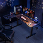 59 Inch L Shaped Standing Desk Adjustable Height,Gaming Electric Corner Standing Desk, Sit Stand Computer Table with Reversiable Splice Board, Black Carbon