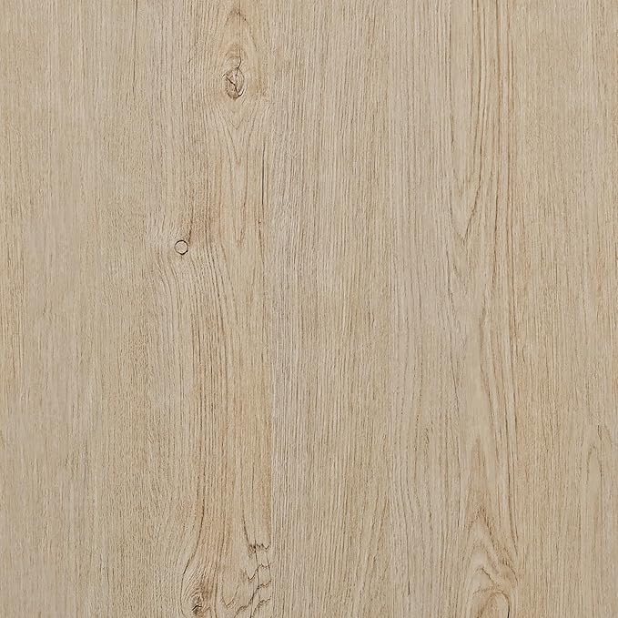 Martha Stewart Kayden Home Office Modular Desk with Drawer in Light Natural with Brushed Gold Hardware