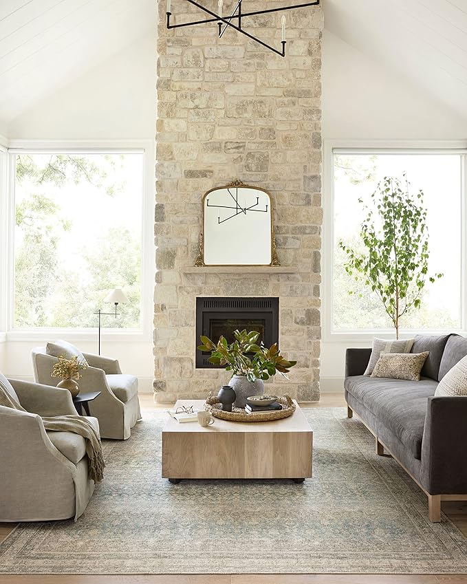 Loloi Angela Rose Aubrey Collection AUB-03 Jade/Natural 2'-6" x 12'-0", .19" Pile Height, Runner Rug