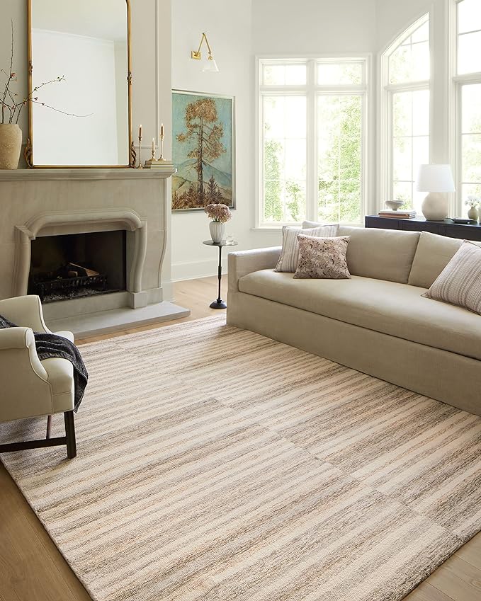 Loloi Chris Loves Julia Chris Collection CHR-03 Ivory/Clay 7'-9'' x 9'-9'', .50" Pile Height, Area Rug