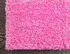 Unique Loom Solid Shag Collection Area Rug (2' x 6' 5" Runner, Taffy Pink)