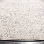 SAFAVIEH Area Rug 8' Round - Reflection Collection - Large - Beige & Cream, Non-Shedding & Easy Cleaning, Ideal for Living Room, Bedroom, Dining Space (RFT668A)