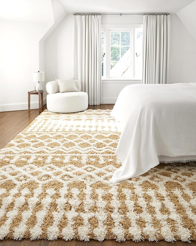 Livabliss Hapsburg Moroccan Shag Area Rug,6'7" x 9'6",Camel