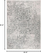 SAFAVIEH Evoke Collection 5'1" x 7'6" Ivory/Grey EVK256F Oriental Distressed Non-Shedding Living Room Bedroom Area Rug