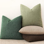 Foindtower Pack of 2 Textured Boucle Throw Pillow Covers Accent Solid Decorative Lumbar Pillow Cases Soft Couch Cushion Case for Chair Sofa Bedroom Living Room Home Decor 12x20 Inch Pine Green