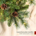 Best Choice Products Full Scotch Pine Christmas Tree, 9ft Pre-Lit Holiday Decor w/ 2,000 Twinkling Micro LED Lights, 2-in-1 White & Multicolor