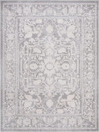SAFAVIEH Area Rug 10x14 - Reflection Collection - Large - Light Grey & Cream, Non-Shedding & Easy Cleaning, Ideal for Living Room, Bedroom (RFT665C)