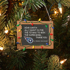 NFL Resin Holiday Christmas Chalkboard Sign Ornament
