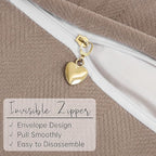 ZWJD Khaki Pillow Covers 18x18 Set of 2 Chenille Throw Pillow Covers with Elegant Design Soft and Luxurious Decorative Throw Pillows for Couch, Bed, and Home Decor