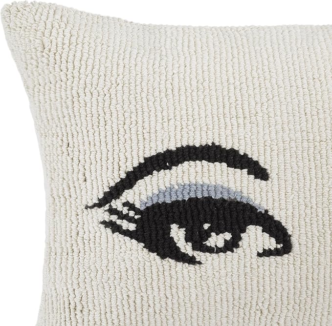 kate spade new york Wink Decorative Pillow, 14" x 20" Throw Pillow for Bed or Sofa, Textured Cotton and Polyester Blend Cover, White