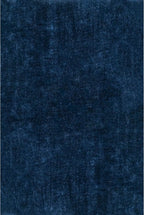 nuLOOM 6' Square Cozy Plush SuperiorWash Area Rug, Machine Washable, Non-Slip, Soft Fluffy Shag Carpet for Living Room Bedroom Kids Room Nursery Home Decor, Loni Navy
