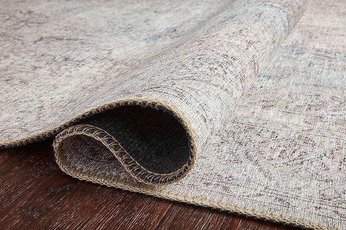 Loloi Loren Collection LQ-04 Silver/Slate 3'-6" x 5'-6" Accent Rug