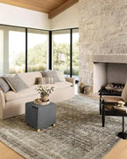 Loloi Amber Lewis Morgan Collection MOG-02 Navy/Sand 5'-0" x 7'-0" 38" Thick Area Rug feat. CloudPile, Neutral, Room Décor, Vintage Inspired, Livingroom, Bedroom, Dining Area