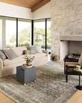 Loloi Amber Lewis Morgan Collection MOG-02 Navy/Sand 3'-6" x 5'-6" 38" Thick Accent Rug feat. CloudPile, Neutral, Room Décor, Vintage Inspired, Livingroom, Bedroom, Dining Area