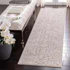 SAFAVIEH Reflection Collection Runner Rug - 2'3" x 8', Beige & Cream, Non-Shedding & Easy Cleaning, Ideal for Living Room, Bedroom (RFT665A)