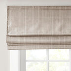 Madison Park Galen Cordless Roman Shade, 23"W x 64"H, Sheen Taupe – Room Darkening, Thermal Insulated, Energy Efficient Window Blind with Subtle Sheen Basketweave Fabric for Privacy