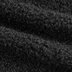 Pack of 2 Curly Teddy Wool Faux Fur Throw Pillow Covers Fuzzy Accent Soft Sherpa Pillowcases Sheepskin Fleece Decorative Cushion Case for Sofa Couch Living Room 12x20 Inch Black