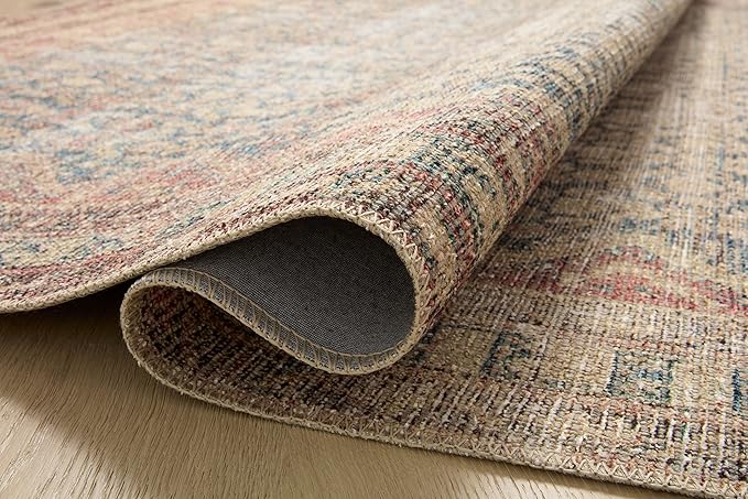Loloi Angela Rose Aubrey Collection AUB-03 Ocean/Spice 2'-6" x 12'-0", .19" Pile Height, Runner Rug