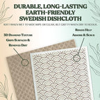 FEBU Swedish Dishcloths for Kitchen | 5 Pack Fresh Flowers Reusable Paper Towels Washable | Swedish Dish Towels | Non-Scratch Cellulose Sponge Cloths | No Odor, Biodegradable Cleaning Cloths
