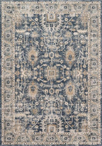 Loloi Teagan Collection TEA-03 Denim/Pebble 2'-8" x 10'-6" Runner Rug, Large, Soft Neutral Rug, High-Traffic for Living Room, Bedroom, Home Office, Dining Area