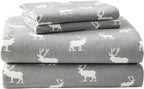 Eddie Bauer - Full Sheets, Cotton Flannel Bedding Set, Brushed For Extra Softness, Cozy Home Decor (Elk Grove, Full)
