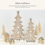 MACKENZIE-CHILDS Gingerbread Cookie Tabletop Christmas Tree, Gingerbread Christmas Decor, Large