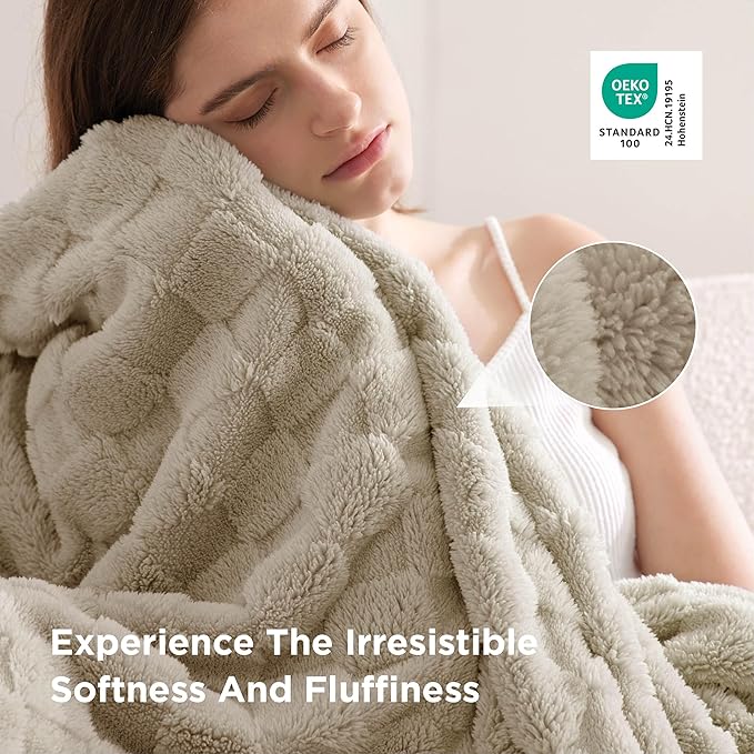 Bedsure GentleSoft Full Size Blankets for Bed Light Brown - Super Soft Cozy Fleece Blanket for Women Men Girls, Large Fuzzy Throws for Bedroom Decor, 84x90 Inches