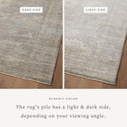 Loloi Magnolia Home by Joanna Gaines Millie Collection MIE-05 Stone/Natural 2'-7" x 8'-0", .25" Pile Height, Runner Rug