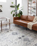 Loloi Skye Collection SKY-02 Silver/Grey 7' x 9' Oval Area Rug