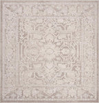 SAFAVIEH Area Rug 8' Square - Reflection Collection - Large - Beige & Cream, Non-Shedding & Easy Cleaning, Ideal for Living Room, Bedroom, Dining Space (RFT665A)