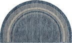 Unique Loom Outdoor Border Collection Area Rug - Soft Border (2' 2" x 3' 7" Hearth, Blue/ Ivory)